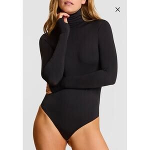 NWOT Commando Prima Ballet Turtleneck Long Sleeve Thong Bodysuit in Black SZ OS